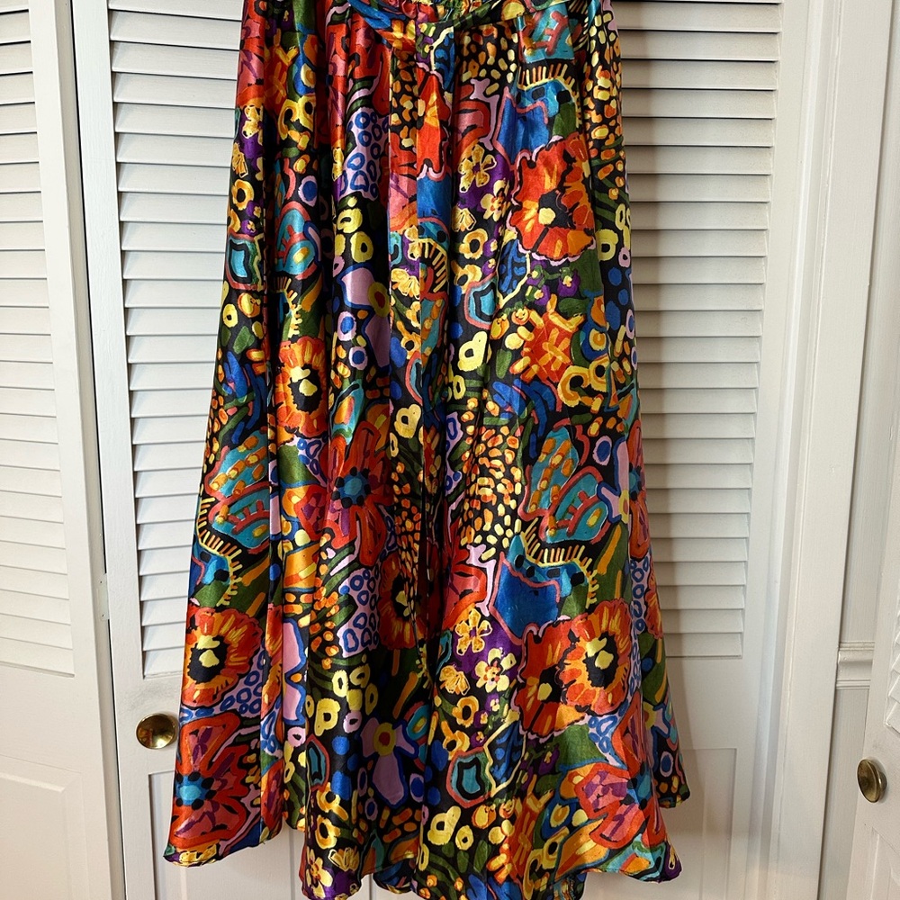 Colorful Ashley Stewart Floral Maxi Skirt 3X